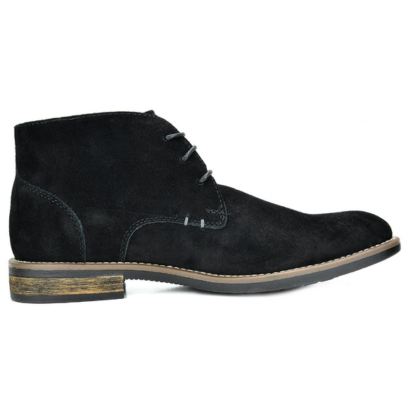 Other - New Mens Blac Suede Leather Lace Up Chukka Boots